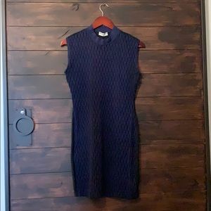 Balenciaga Blue And Black Knit Dress